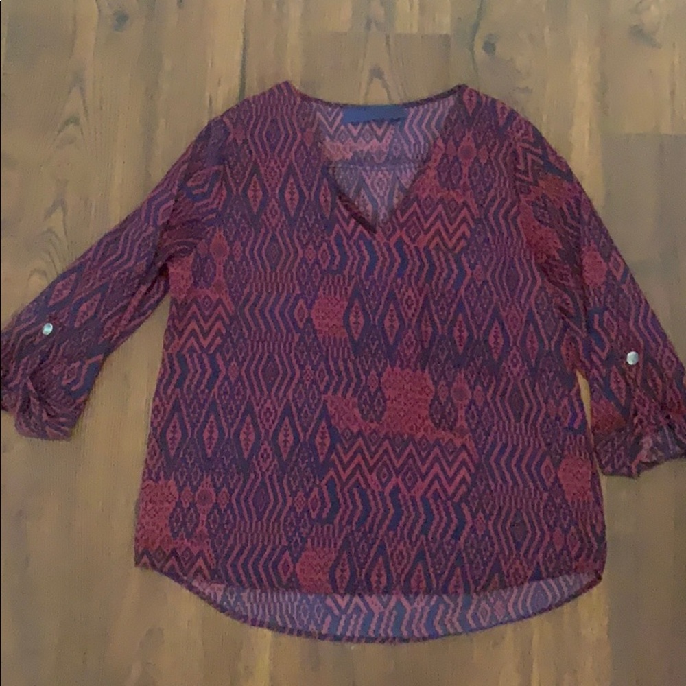 Burgundy blouse
